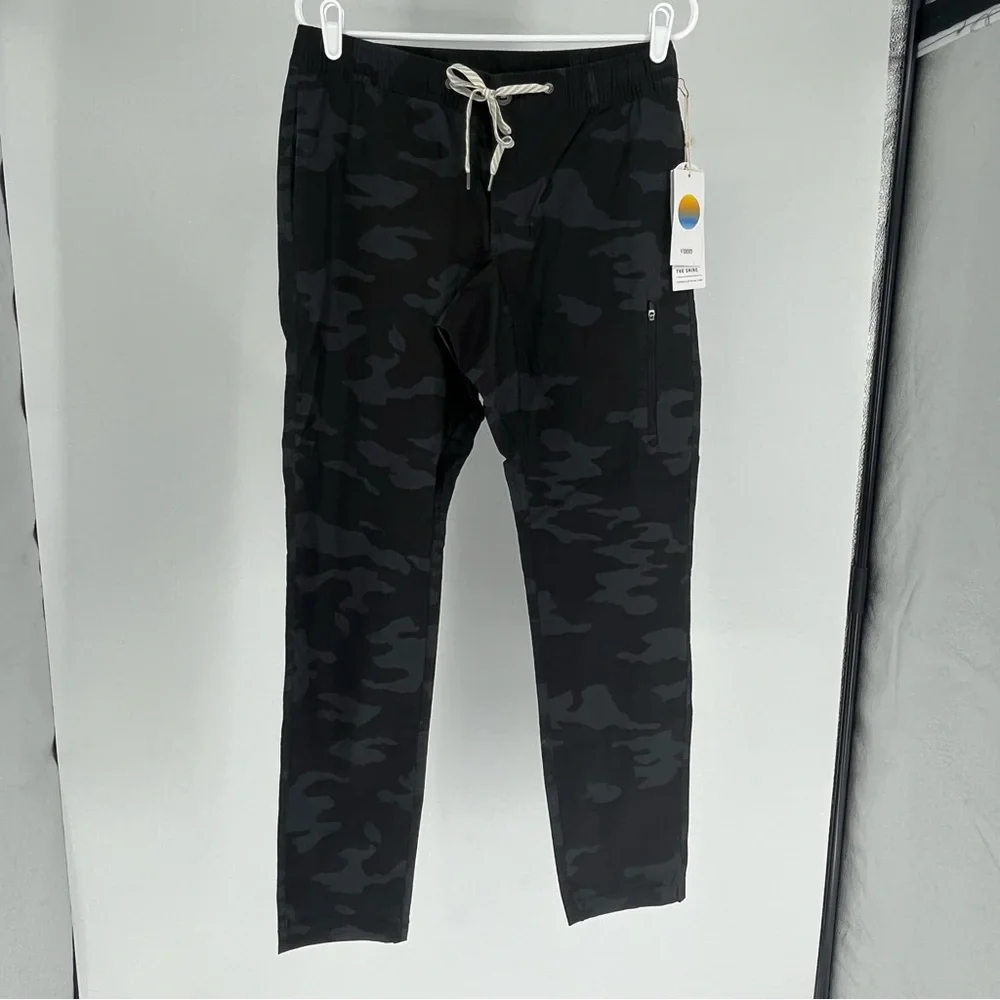 VUORI NWT MEN’S RIPSTOP CLIMBER PANT BLACK CAMO MEDIUM LARGE OUTDOOR HIKING - Picture 3 of 12